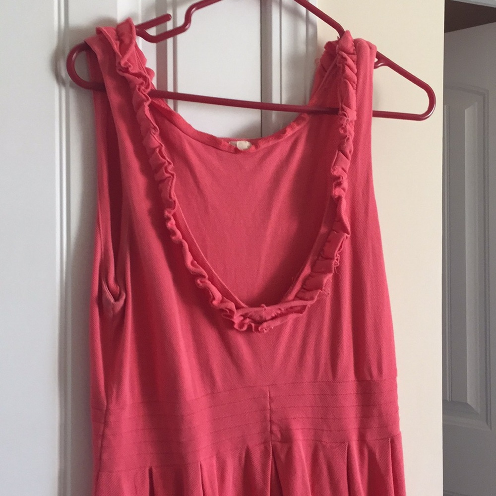 Coral J crew v neck dress